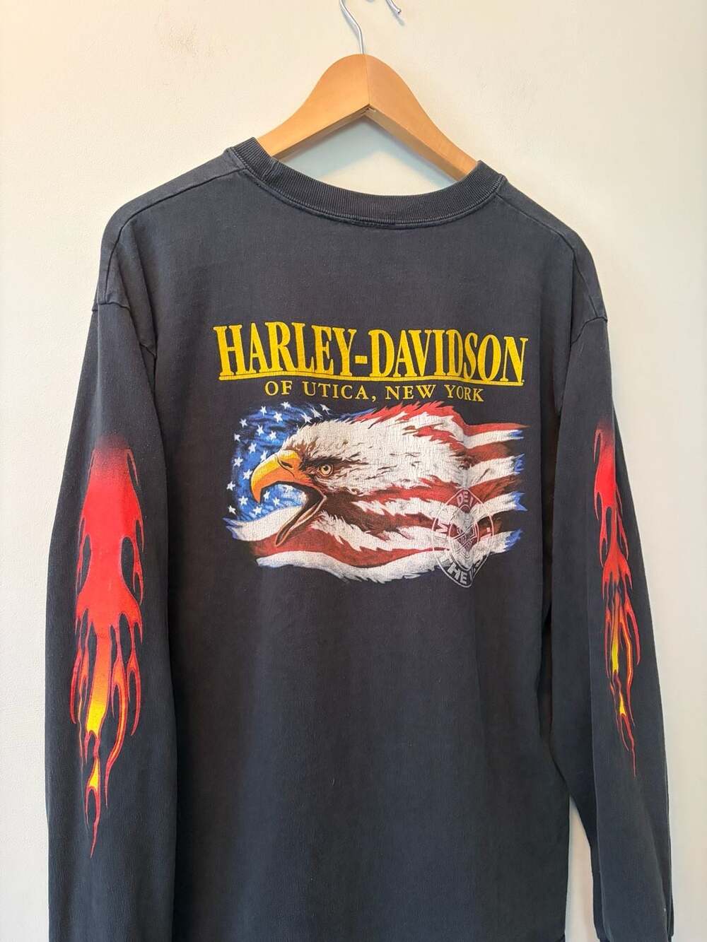 Vintage Harley-Davidson Flame Long Sleeve Shirt - Picture 7 of 11